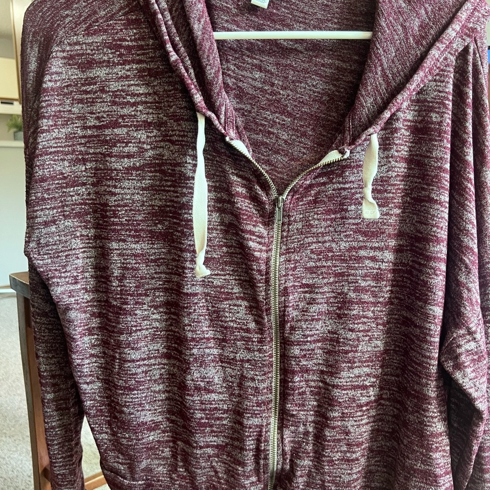 American Eagle Cropped zip up hoodie.